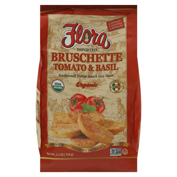 Flora Organic Bruschette Mini Toasts, Tomato and Basil | Publix
