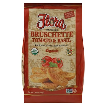 Flora Organic Bruschette Mini Toasts, Tomato and Basil