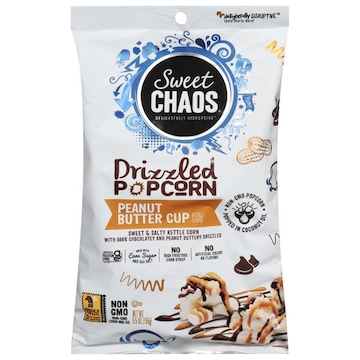 Sweet Chaos Popcorn, Drizzled, Peanut Butter Cup
