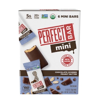 Perfect Bar Mini Gluten-Free Chocolate Covered Peanut Butter Protein Bar, 6 count, 1.05 oz