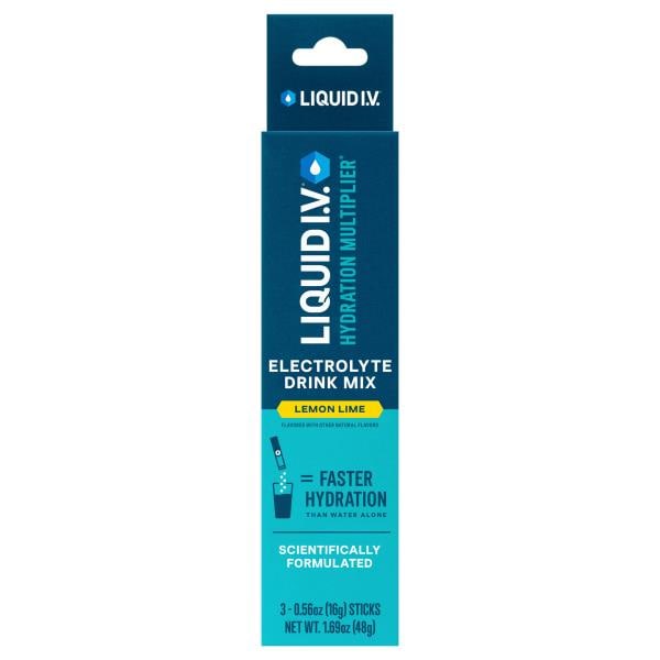 Liquid I.V. Hydration Multiplier Electrolyte Drink Mix, Lemon Lime