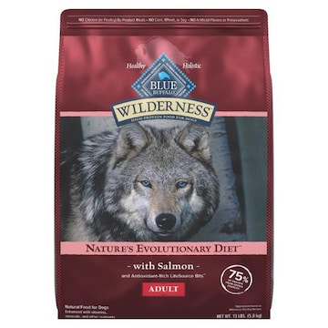 Blue Buffalo Blue Wilderness Food for Dogs, Natural, with Salmon, Nature's Evolutionary Diet, Adult