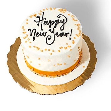 Gold Confetti and Ribbon Mini Cake
