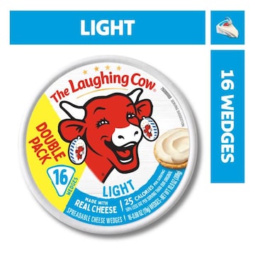 The Laughing Cow Cheese Wedges, Light Cream, Spreadable, Double Pack