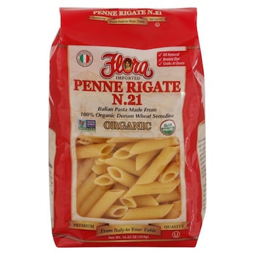 Flora Pasta, Organic, Penne Rigate N.21