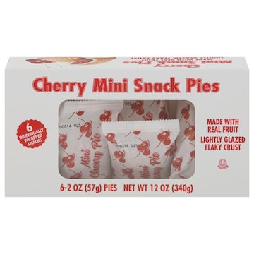JTM Foods Snack Pies, Cherry, Mini, 6 Pack