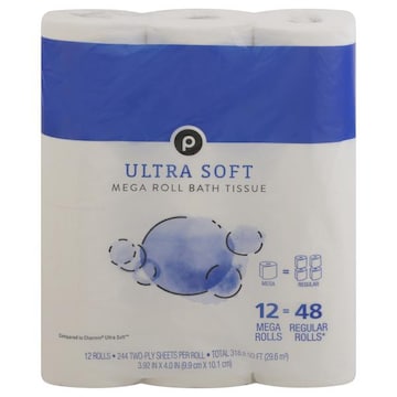 Publix Bath Tissue, Ultra Soft, Mega Roll, Two-Ply