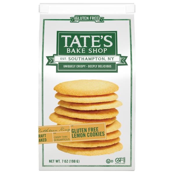 Tate's Bake Shop Cookies, Gluten Free, Lemon Publix Super Markets
