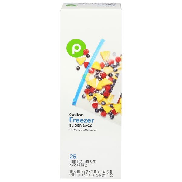 Publix Slider Bags, EasyFill, Freezer, Gallon Publix Super Markets