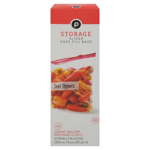 Publix Slider Bags, EasyFill, Storage, Gallon Size Publix Super Markets