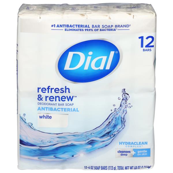 Dial Deodorant Bar Soap, Antibacterial, White | Publix Super Markets