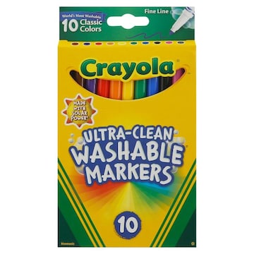 Crayola Markers, Washable, Ultra-Clean, Classic, Fine Line