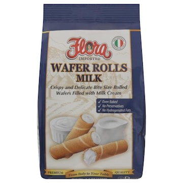 Flora Wafer Rolls, Milk