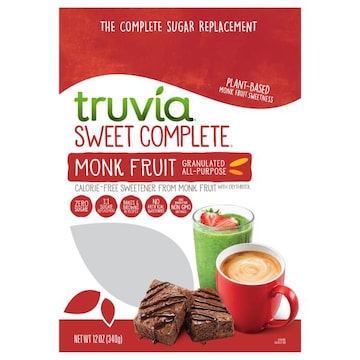 Truvia Sweet Complete Sweetener, Calorie-Free, Monk Fruit, All-Purpose, Granulated