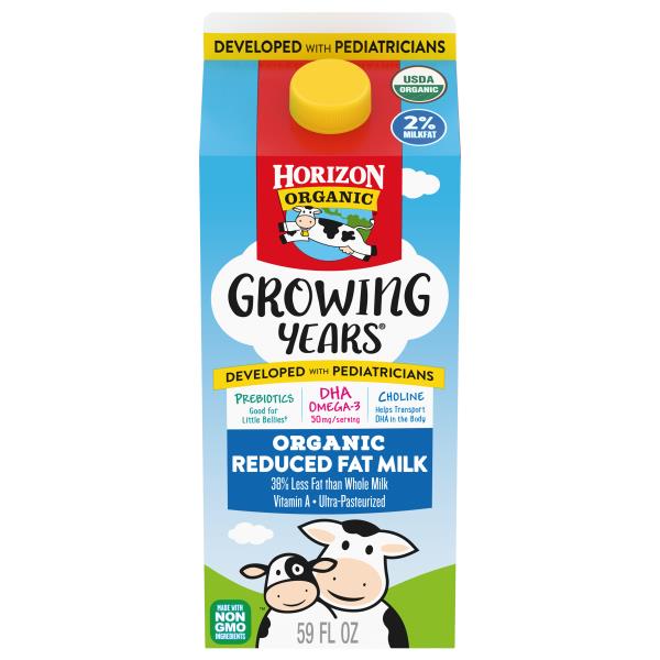 Horizon Organic Growing Years Milk, Organic, Reduced Fat, 2