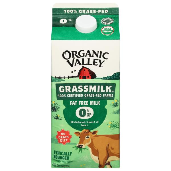 Organic Valley Grassmilk Milk, Fat Free, Organic Publix Super Markets