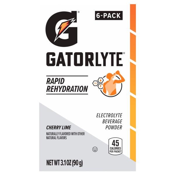 Gatorade Gatorlyte Electrolyte Beverage Powder, Cherry Lime, Rapid