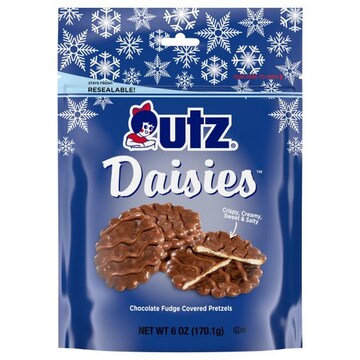 Utz Daisies Pretzels, Chocolate Fudge Covered