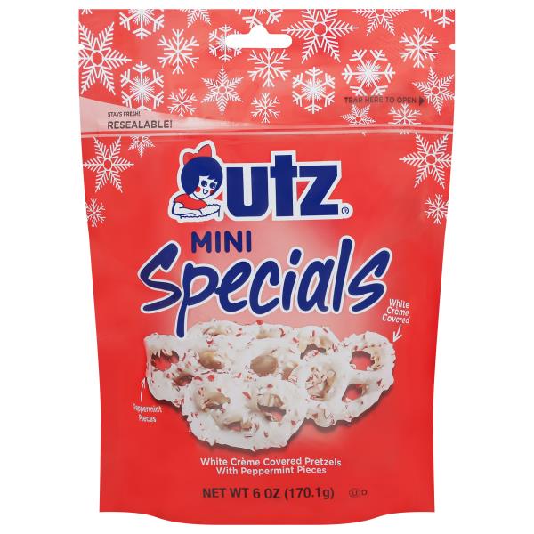 Utz Pretzels, White Creme Covered, Specials, Mini Publix Super Markets