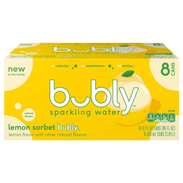 bubly Sparkling Water, Lemon Sorbet Publix Super Markets