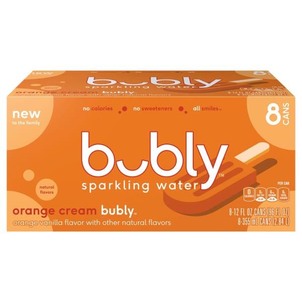 bubly Sparkling Water, Orange Cream Publix Super Markets