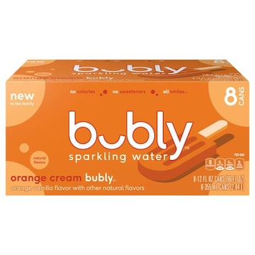 bubly Sparkling Water, Orange Cream