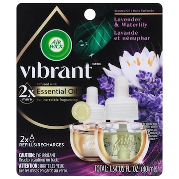 Air Wick Essential Oil, Vibrant, Lavender & Waterlilly, Refills