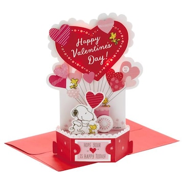Hallmark Musical Peanuts Pop Up Valentines Day Card