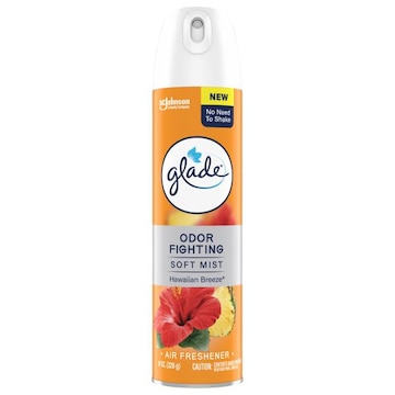 Glade Aerosol Spray, Air Freshener for Home, Hawaiian Breeze Scent, Fragrance Infused with Essential Oils, Invigorating and Refreshing, with 100% Natural Pr