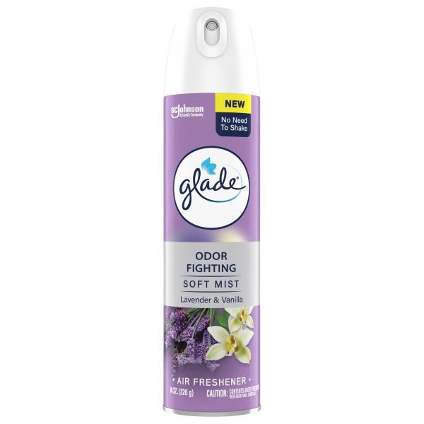 Glade Aerosol Spray, Air Freshener for Home, Lavender & Vanilla Scent