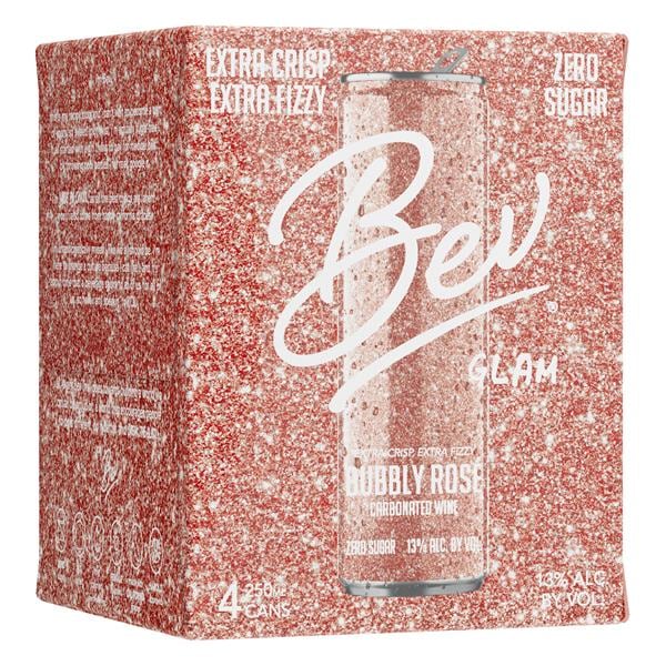 Bev Glam Rose Wine, Sparkling, Zero Sugar Publix Super Markets