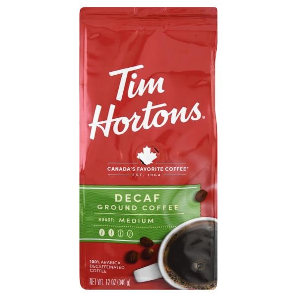 Tim Hortons Coffee, Ground, Medium Roast, Decaf Publix Super Markets