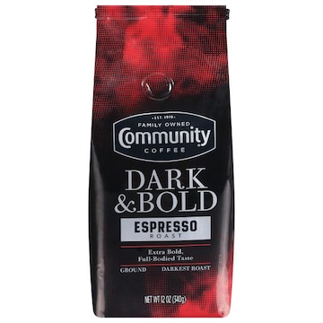 Community Coffee Dark & Bold Coffee, Ground, Darkest Roast, Espresso Roast