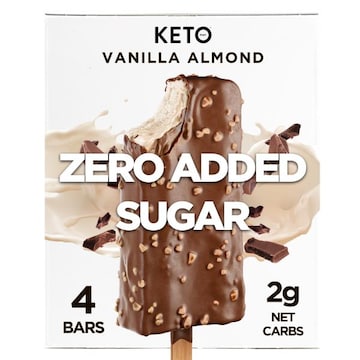 Keto Pint Ice Cream Bars, Vanilla Almond
