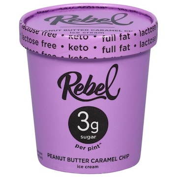 Rebel Ice Cream, Peanut Butter Caramel Chip