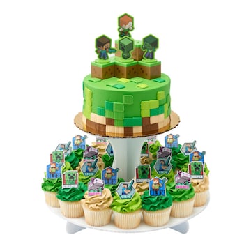 Minecraft Cake Cupcake Combo