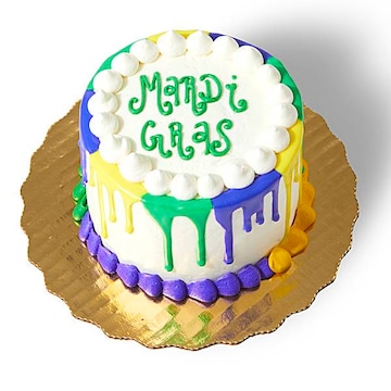 Mardi Gras Drip Mini Cake