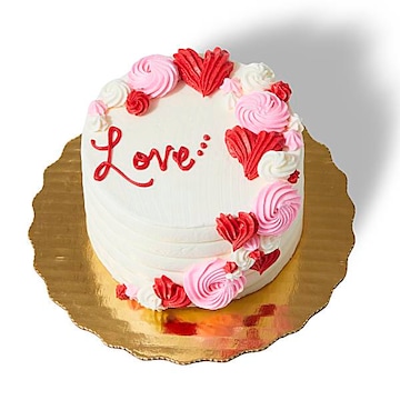 Hearts and Rosettes Mini Cake
