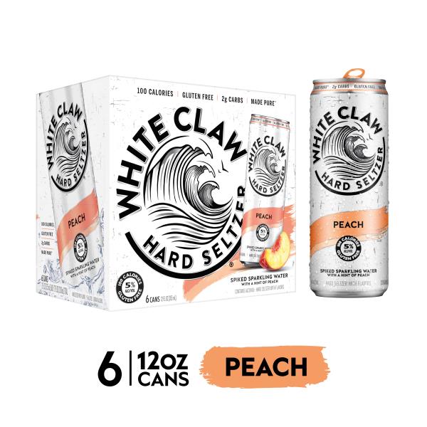 White Claw Hard Seltzer Peach 6 Pack Publix Super Markets