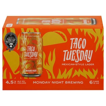 Monday Night Brewing Beer, Mexican-Style Lager, Taco Tuesday