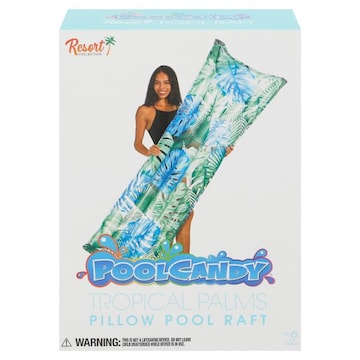 Pool Candy Pillow Pool Raft, Tropical Palms, Resort Collection, 72 Inch
