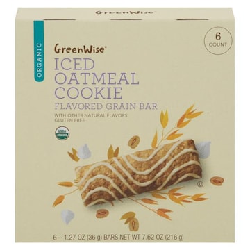 GreenWise Grain Bar, Organic, Iced Oatmeal Cookie Flavored