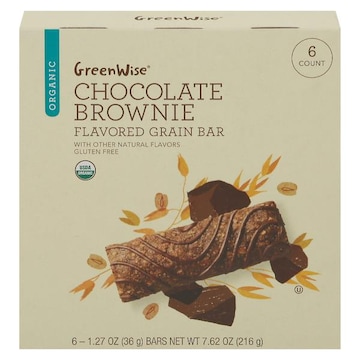 GreenWise Grain Bar, Organic, Chocolate Brownie Flavored