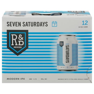 R&D Brewing Beer, Modern IPA, Seven Saturdays