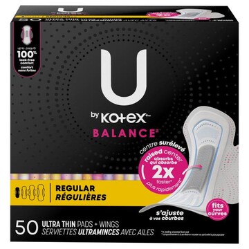 U by Kotex Balance Ultra Thin Regular Pads + Wings
