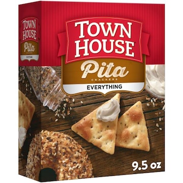 Town House Pita Crackers Oven Baked Crackers Everything Flavor, Party Snacks