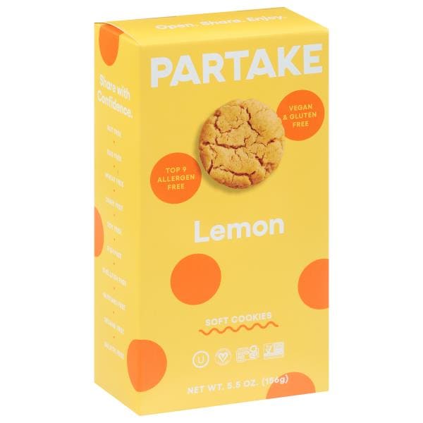 Partake Soft Cookies, Lemon Publix Super Markets