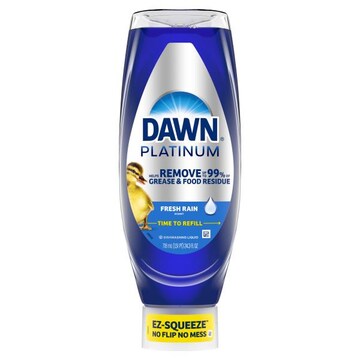 Dawn Platinum EZ-Squeeze Dish Soap, Fresh Rain, 24.3 Fl Oz