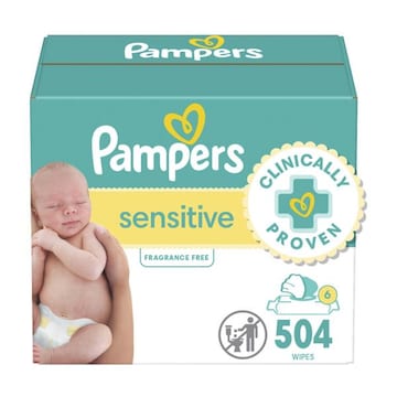 Pampers Sensitive Sensitive Perfume Free 6X Pop-Top Packs