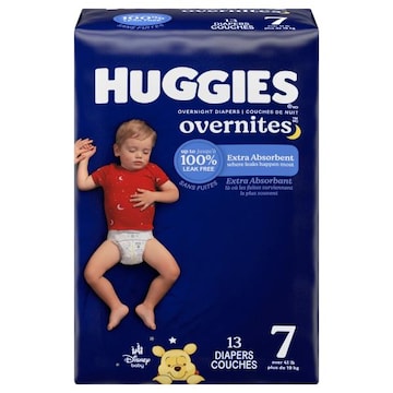 Huggies Overnites Disney Baby Size 7 Diapers (41+ lbs (19+ kg))